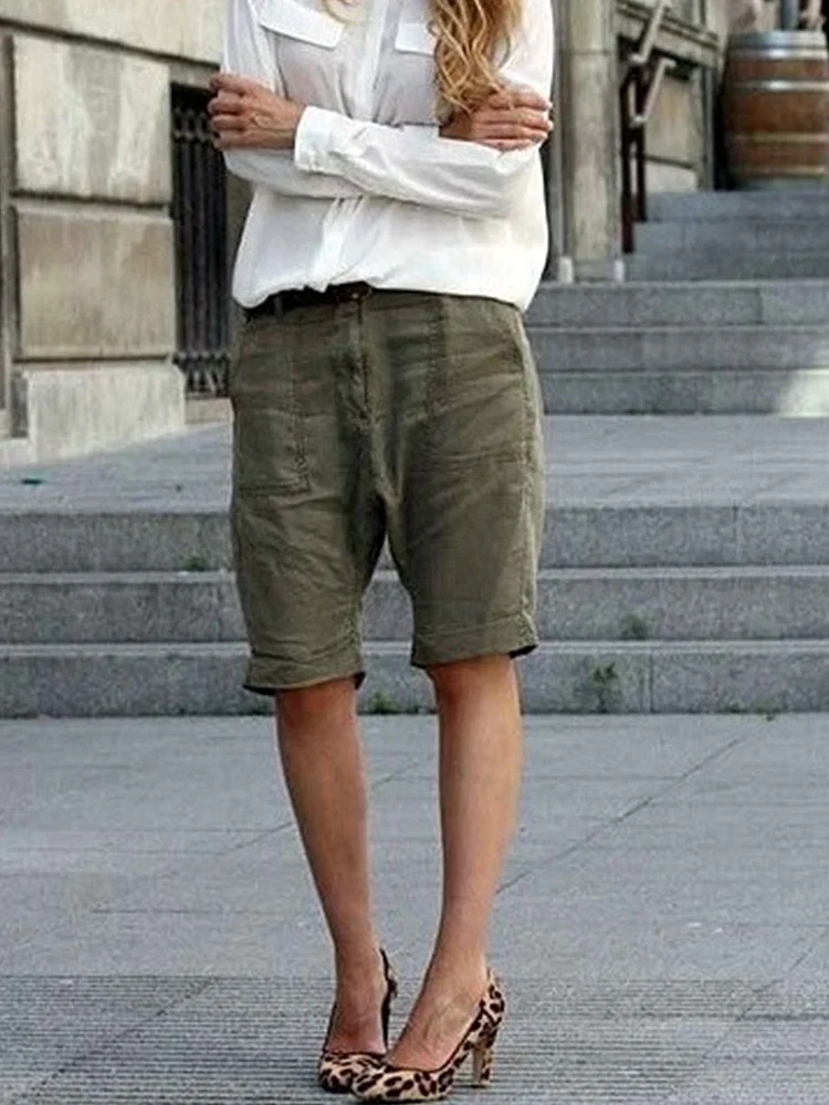 Women's large size loose cotton pants