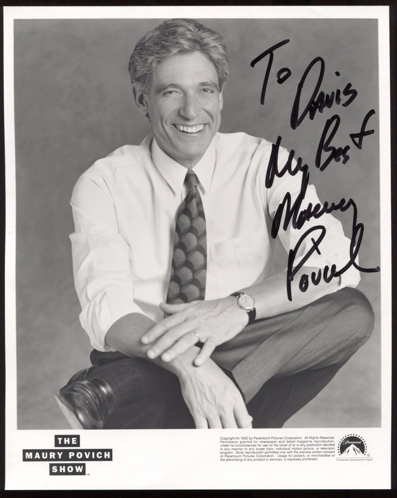 Maury Povich Signed 8x10 Photo Poster painting Autographed Vintage AUTO Signature