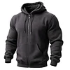 Men's Vintage Pocket Full-Zip Long Sleeve Hoodie Jacket by Inlyline