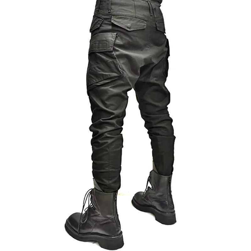 Men Fashion Vintage Beam Foot Pockets Pants