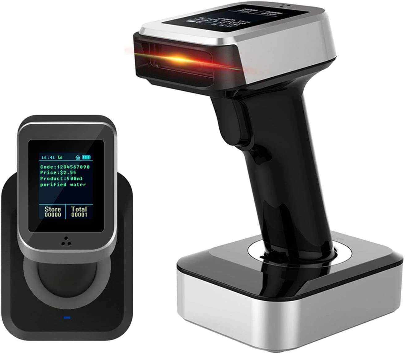 1D Bluetooth Mini Laser Barcode Scanner,Symcode USB Portable Handheld 1D Barcode Scanner Reader for POS/Android/iOS/iMac/Ipad 