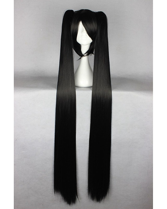 vocaloid hatsune miku cosplay wig black 110cm