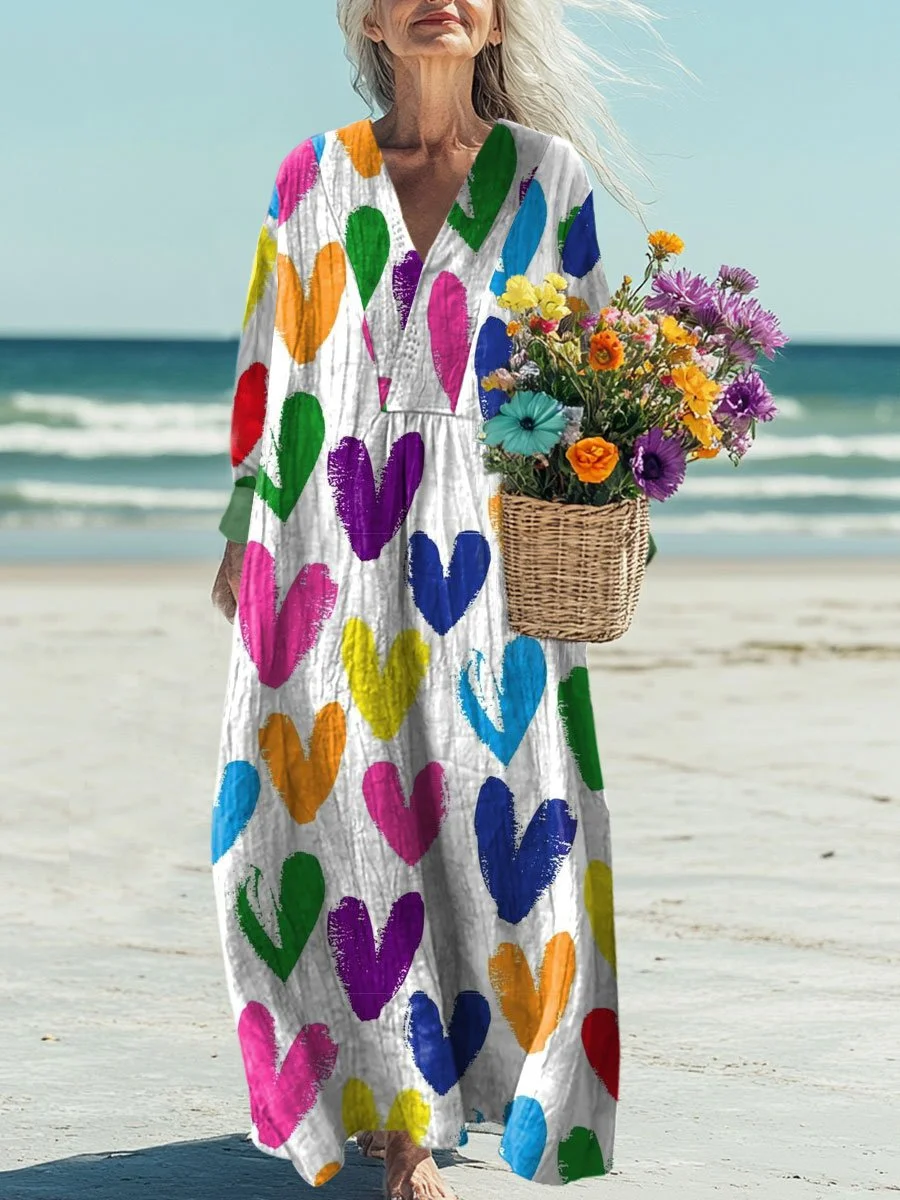 Women's  Valentine's Day Love Art Print Casual Dress