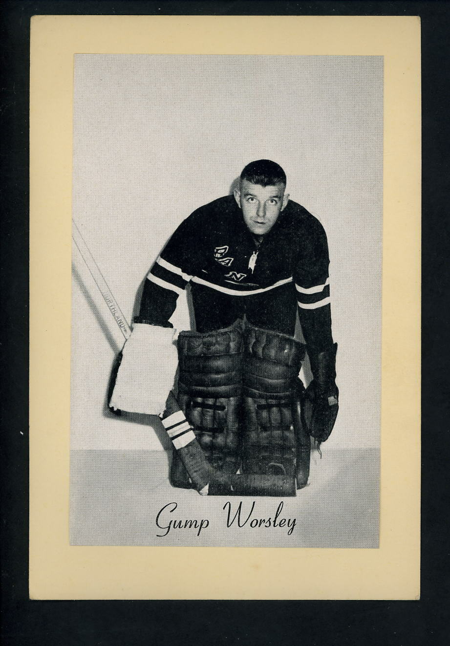 # 369 Gump Worsley 1944-63 Beehive Group 2 Photo Poster paintings New York Rangers