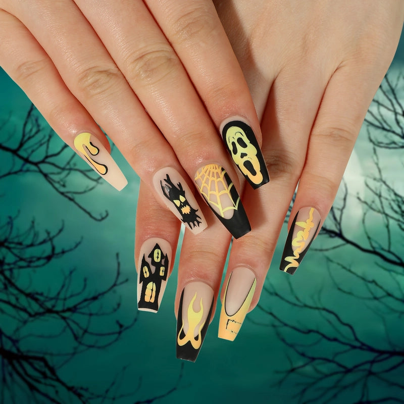Halloween Cool Style Blood Stains Press-on Nails 1 Set