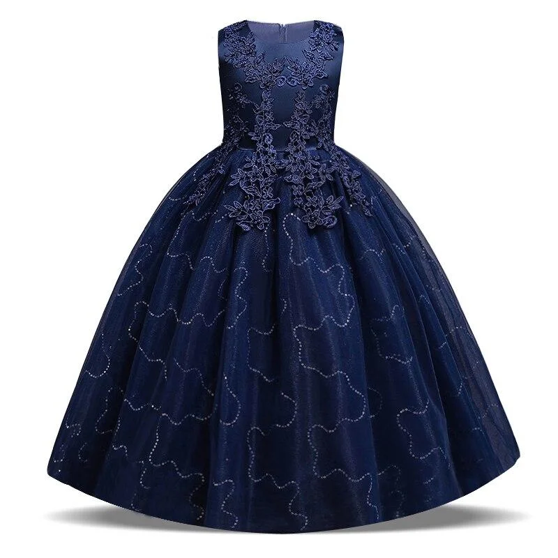 2021 Summer Bridesmaid Dress Kids Dresses For Girls Children Long Princess Dress Wedding Vestidos Girl Party Dress 4 10 12 Years