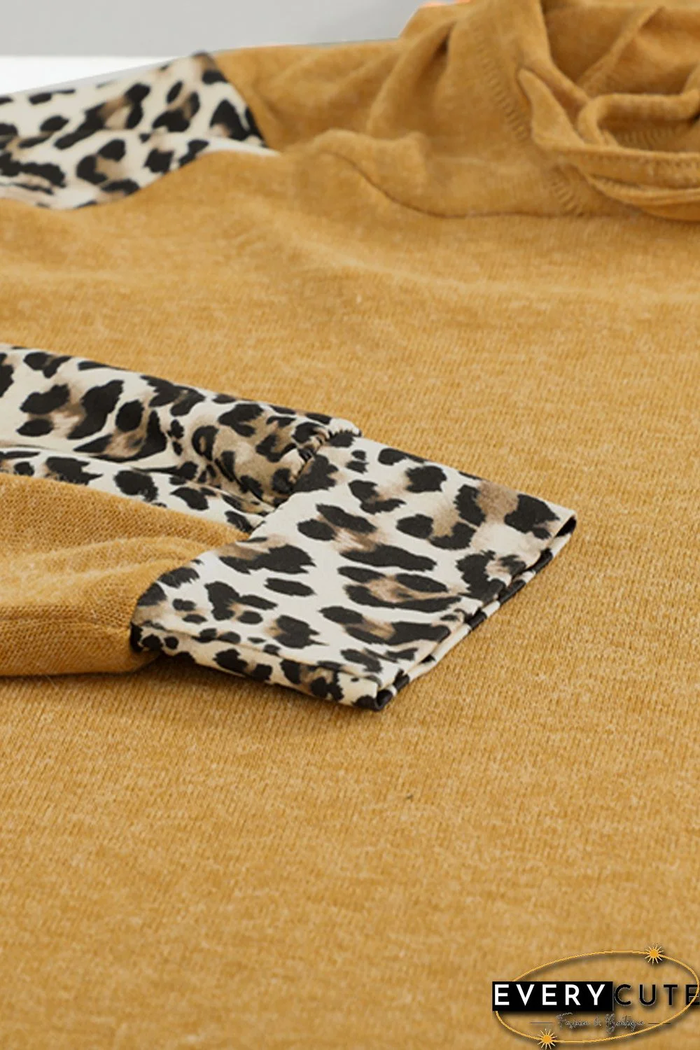 Leopard Patchwork Pullover Hoodie