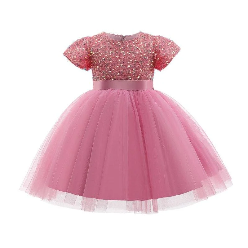 Summer Pretty Girls Dress Birthday Party Princess Dress Lace Formal Dress Kids Ball Gown Elegant Dress Casual Dress Size 3-8T
