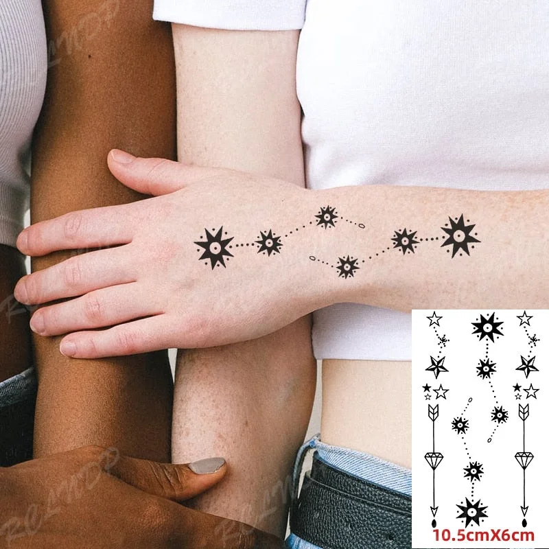 Waterproof Temporary Tattoo Sticker Shark Big Fish Anchor Sea Animal Body Art Flash Tatto Fake Tatoo for Women Men