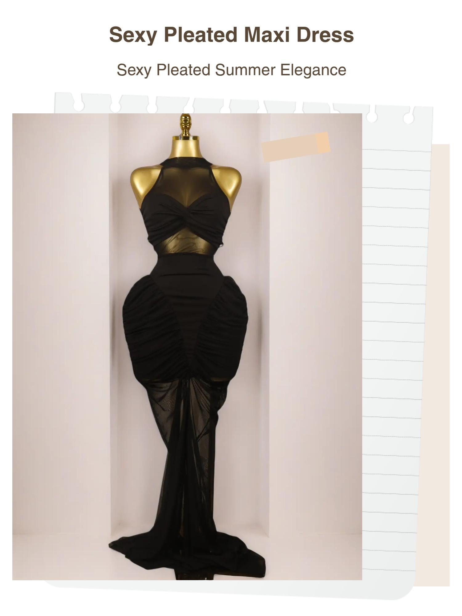 PILKRITU Elegant Women's Sexy Sleeveless Pleated Long Prom Dress, Summer Fashion Party Outfit Birthday Gown, Lady Casual Dresses,Female Brunch Dresses,Graduation Dress, PILKRITU Elegant Women's Sexy Sleeveless Pleated Long Prom Dress, Summer Fashion Party Outfit Birthday Gown, Lady Casual Dresses,Female Brunch Dresses,Graduation Dress,