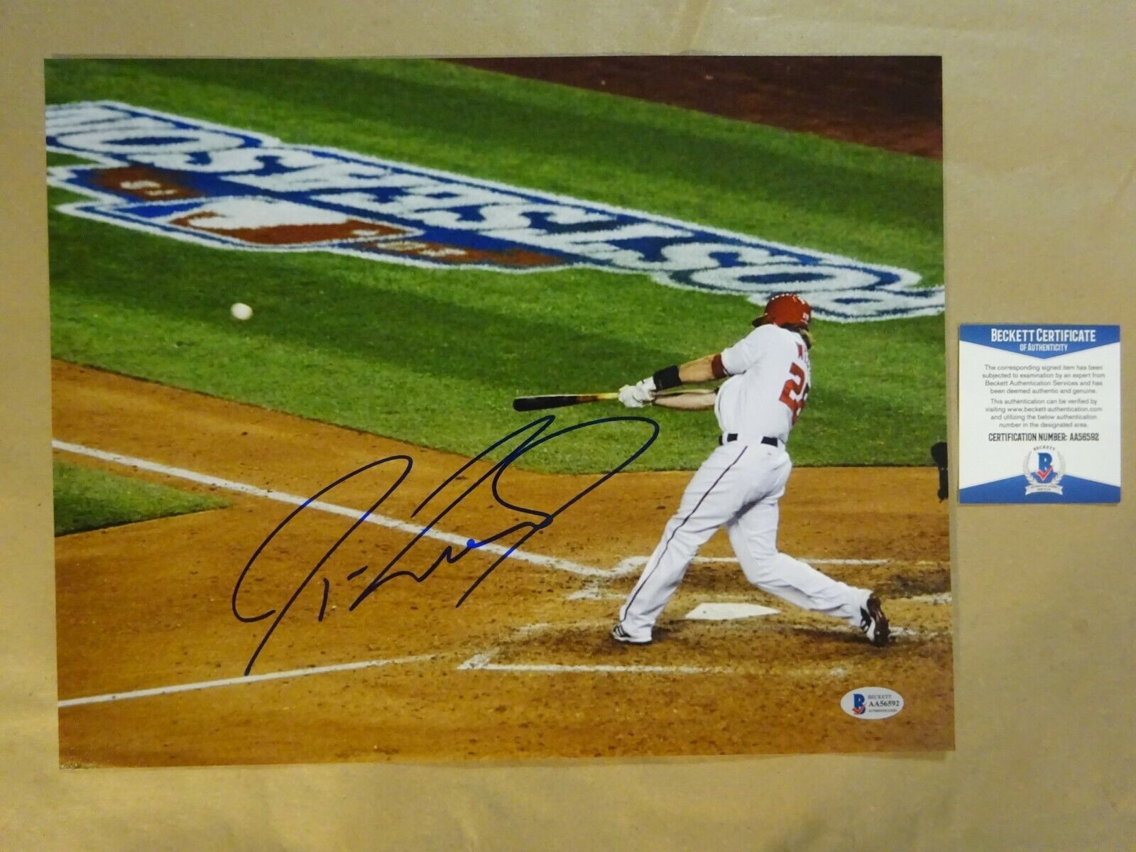 Signed JAYSON WERTH Autographed Philadelphia Phillies Photo Poster painting 11X14 BECKETT COA