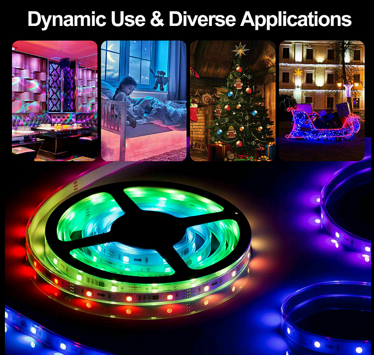 Home ambient lighting for parties and holidays