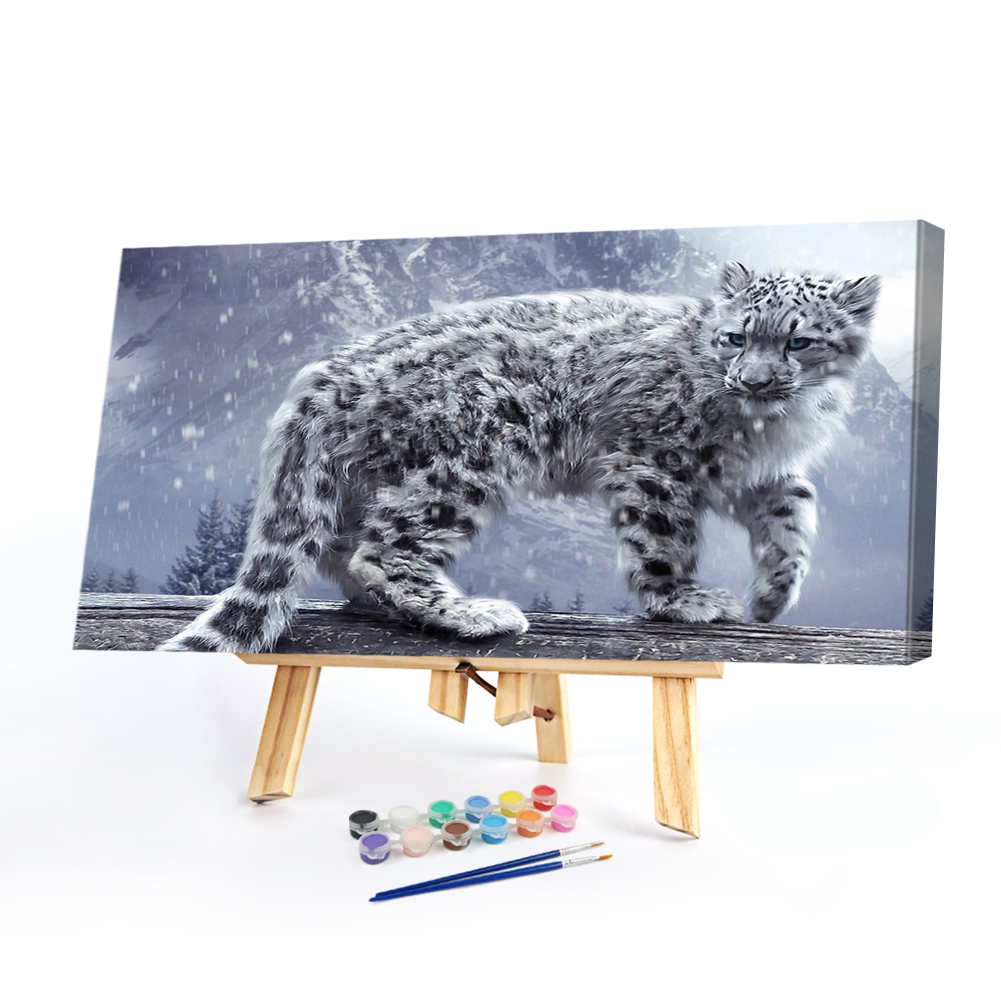 

80*40CM - Paint By Numbers - Snow Leopard (Big Size), 501 Original