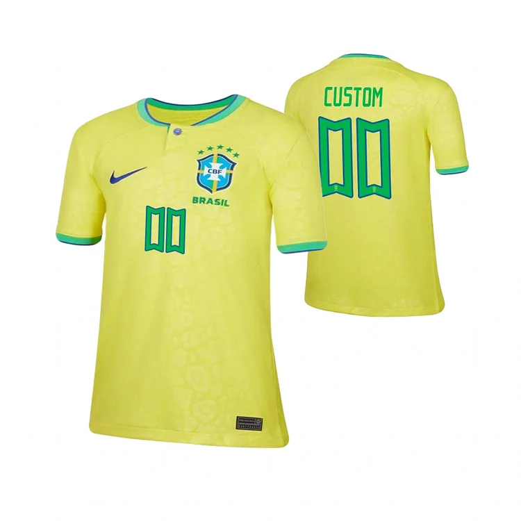 Brasilien Heimtrikot Kinder Minikit WM 2022 ( Aufdruck Dein Name )