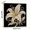 (30x30cm)DIY Lily Flower Pearl Painting Kit With Inner Frame Home Decor