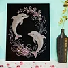DIY Pearl Painting Love Dolphin for Home Wall Decor with Frame(40x30cm)