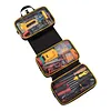 Roll Up Tool Bag with 3 Clear Window Cases Detachable Oxford Fabric Tri-fold Tool Bag Organizer Ideal for Crafts DIY Repair Men