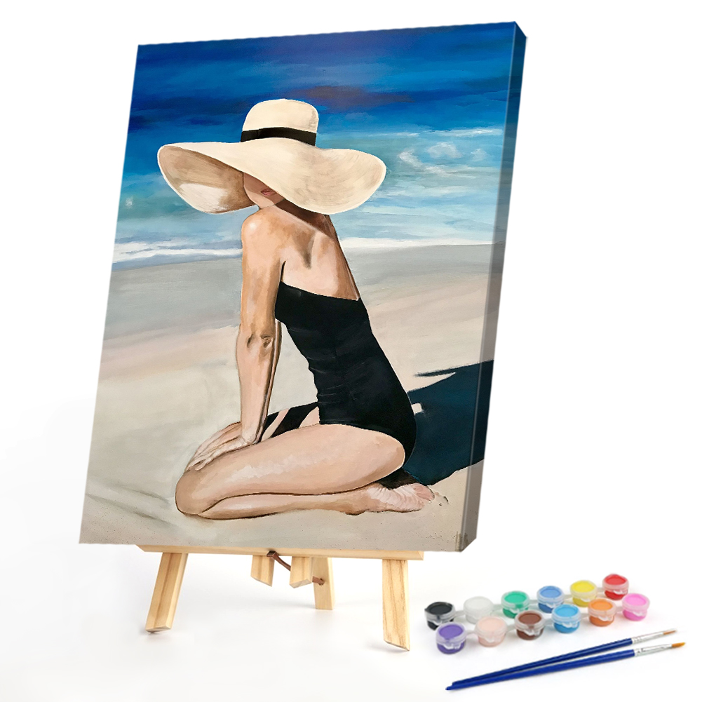 

40*50CM - Paint By Numbers - Girl On The Beach, 501 Original
