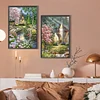 2Pcs/set Diamond Painting-5D Full Round Drill Country House(70*40 CM)