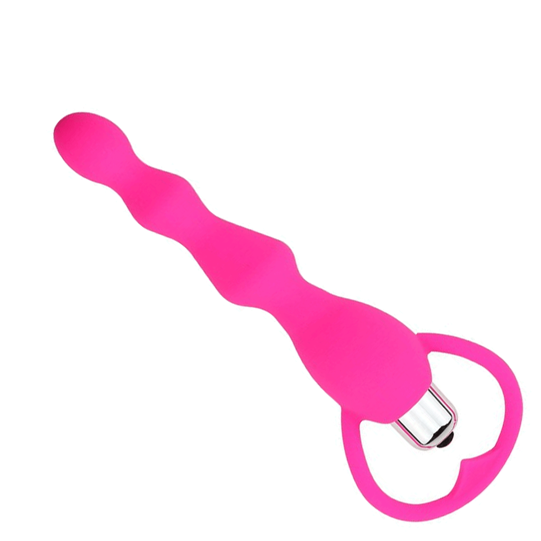 Adult Anal Plug Beads Silicone Female Vibrator Male Rose Toy