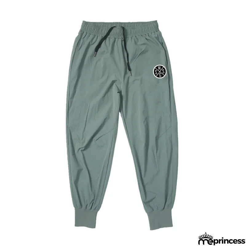 Men's Polyester Drawstring Closure Fitness Sportswear Trousers
