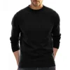 Men's Solid Color Bottoming Round Neck Casual Sweater