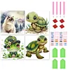 4pcs Diamond Painting -DIY Round Drill Animal
