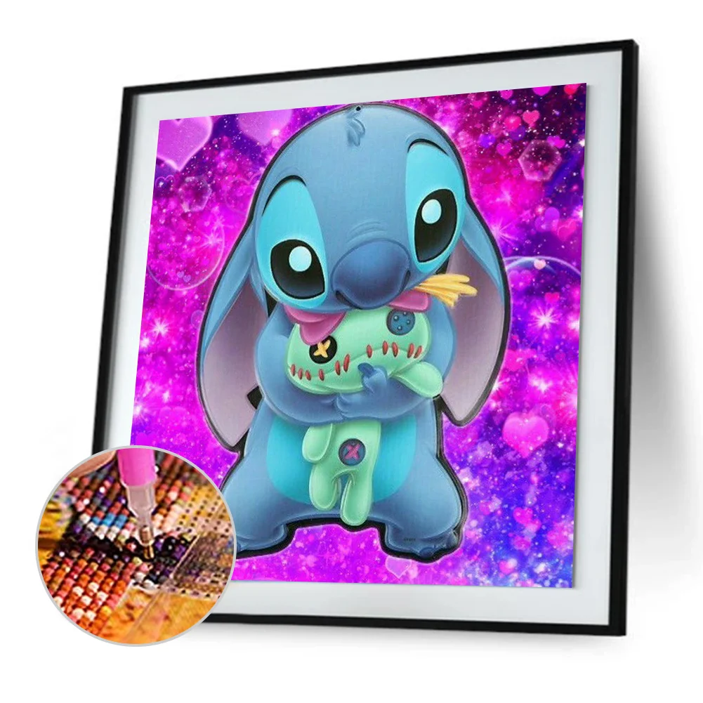 Diamond Painting - Full Round Drill - Cute Stitch(30*30cm)
