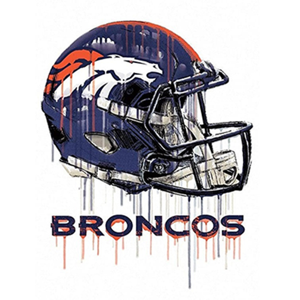 Denver Broncos Football Team 30*30CM(Canvas) Full Round Drill Diamond Painting gbfke