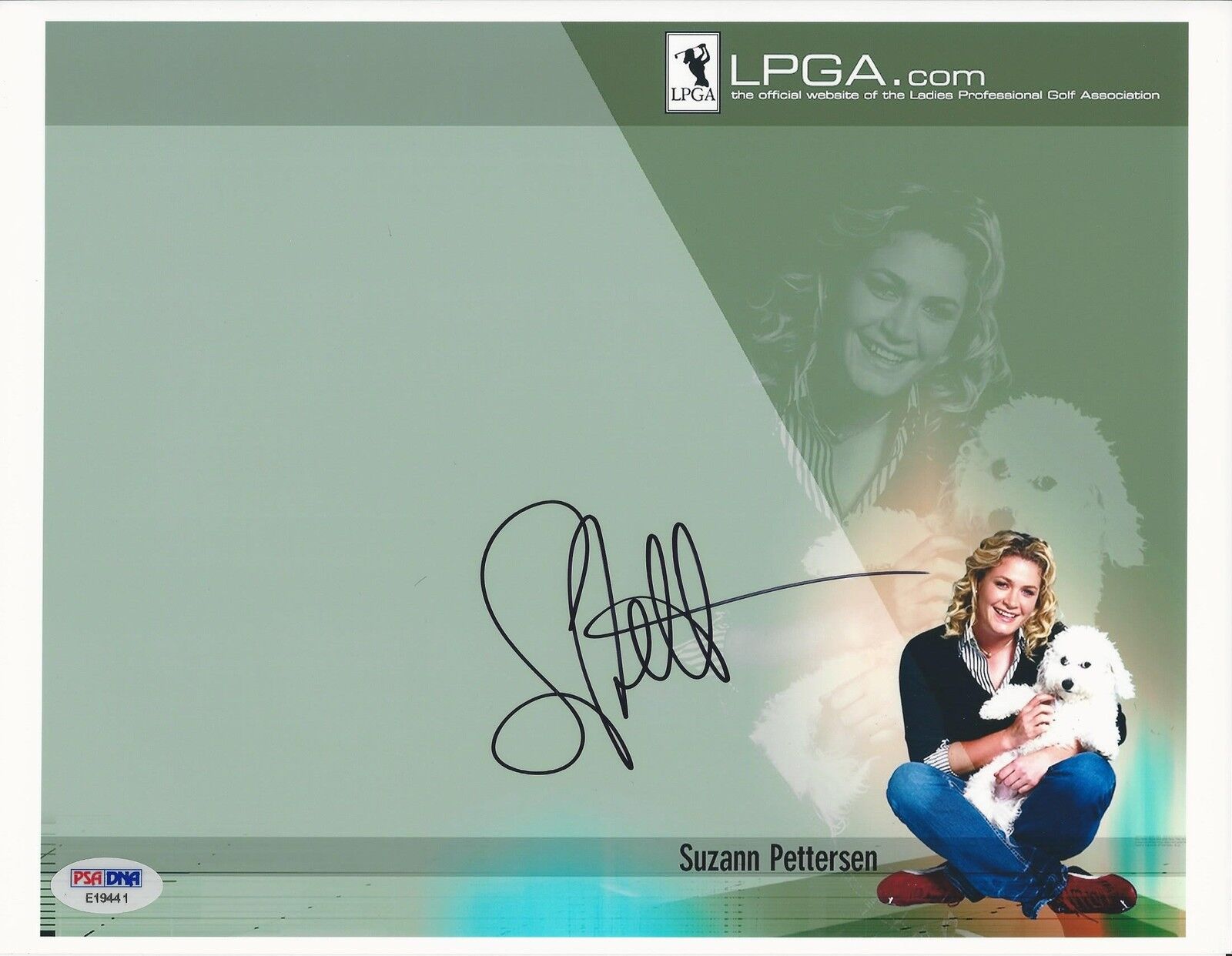 Suzann Petersen LPGA Golf signed 8x10 Photo Poster painting PSA/DNA #E19441