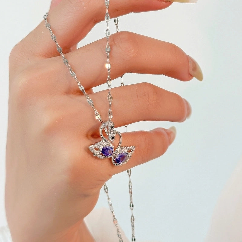 2 Pieces Minimalist Classic Style Geometric Titanium Steel Plating Pendant Necklace