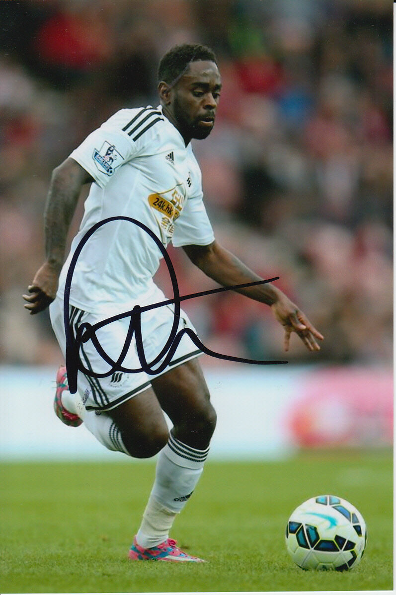 SWANSEA CITY HAND SIGNED NATHAN DYER 6X4 Photo Poster painting 2.