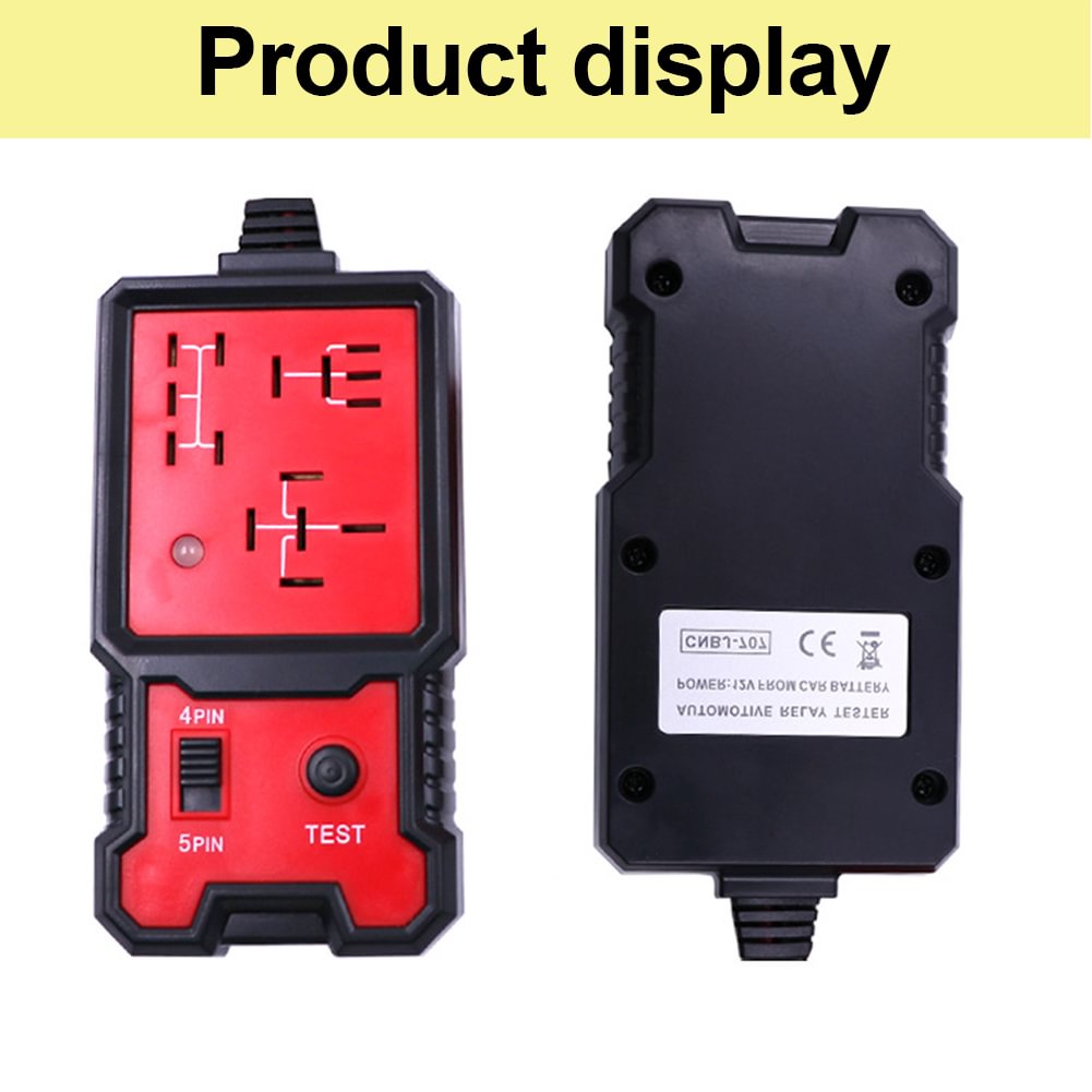 12V Electronic Automotive Relay Tester 4 Pin 5 Pin Car Auto Battery Checker