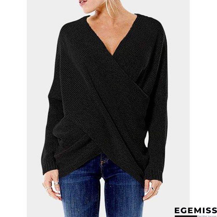 Casual Long Sleeve Knitting Sweater | EGEMISS