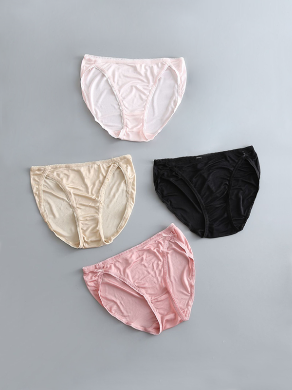 Slip en soie classique avec nœud papillon 4 pièces 1