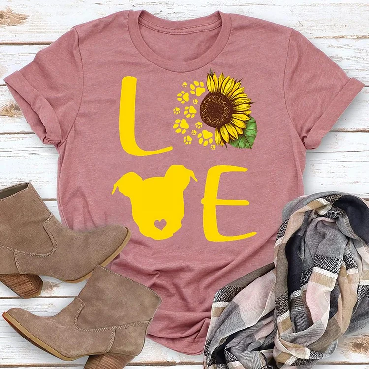 PSL - Pitbull Sunflower Paw Dog Love T-Shirt-03791