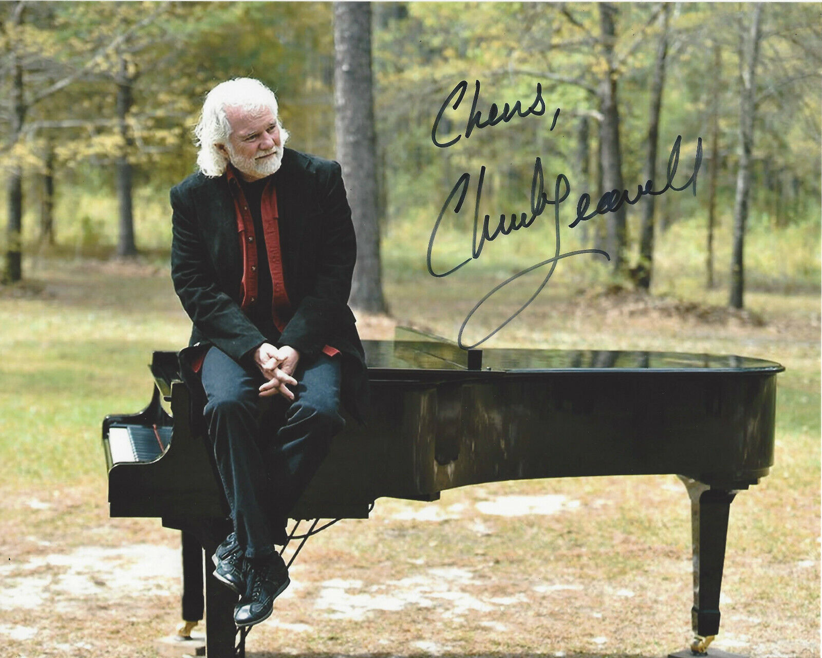 CHUCK LEAVELL THE ROLLING STONES & ALLMAN BROTHERS BAND SIGNED 8x10 Photo Poster painting B COA