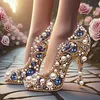 High Heels Special Shaped 5D DIY Partial Drill Diamonds Dots Gem Art Kits for Adults Beginners Home Decor Diamonds Paintings Gem Art 11.81 X11.81inch
