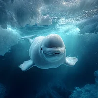 Beluga Whale Smiling - Diamond Painting