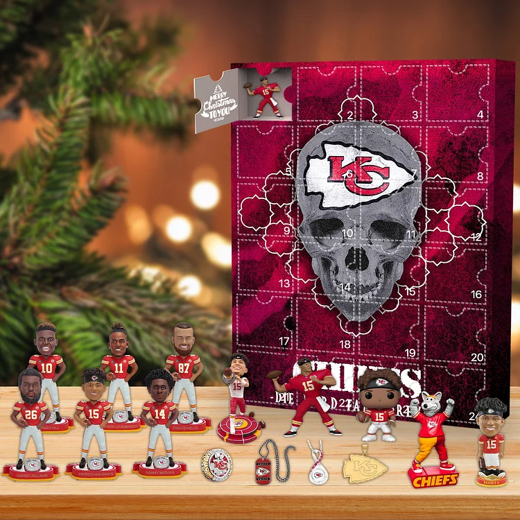 Kansas City Chiefs Advent Calendar🎁24 Gifts Are In It