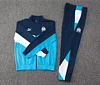 Joyfball 2024/2025 Olympique de Marseille Long Zipped Jacket Blue Soccer Jersey 1:1 Thai Quality 