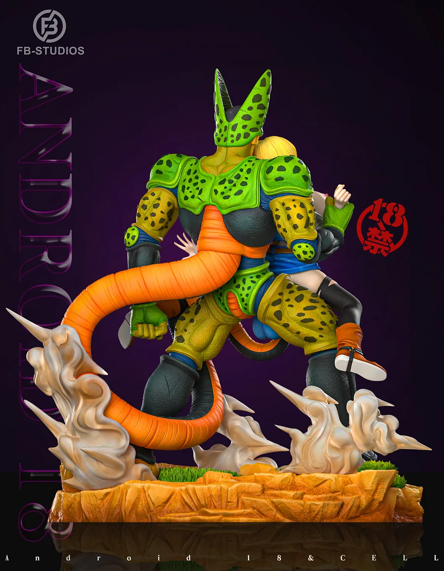 FB Studio -DRAGON BALL - Android 18 & Cell Statue(GK) (Adult