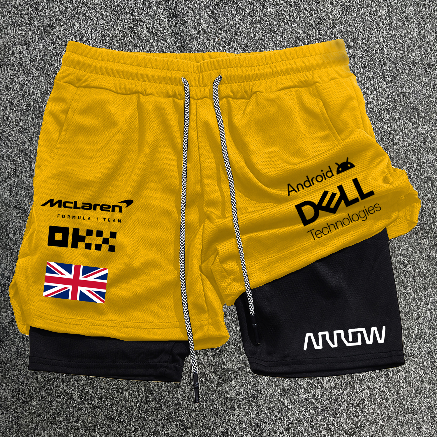 Fashion Racing Print Shorts / TECHWEAR CLUB / Techwear