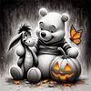 Winnie Pooh Pumpkin-11CT Stamped Cross Stitch 40*40cm/15.75*15.75in