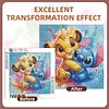 Diamond Painting -DIY Round Drill Cartoon Lions and Stitch