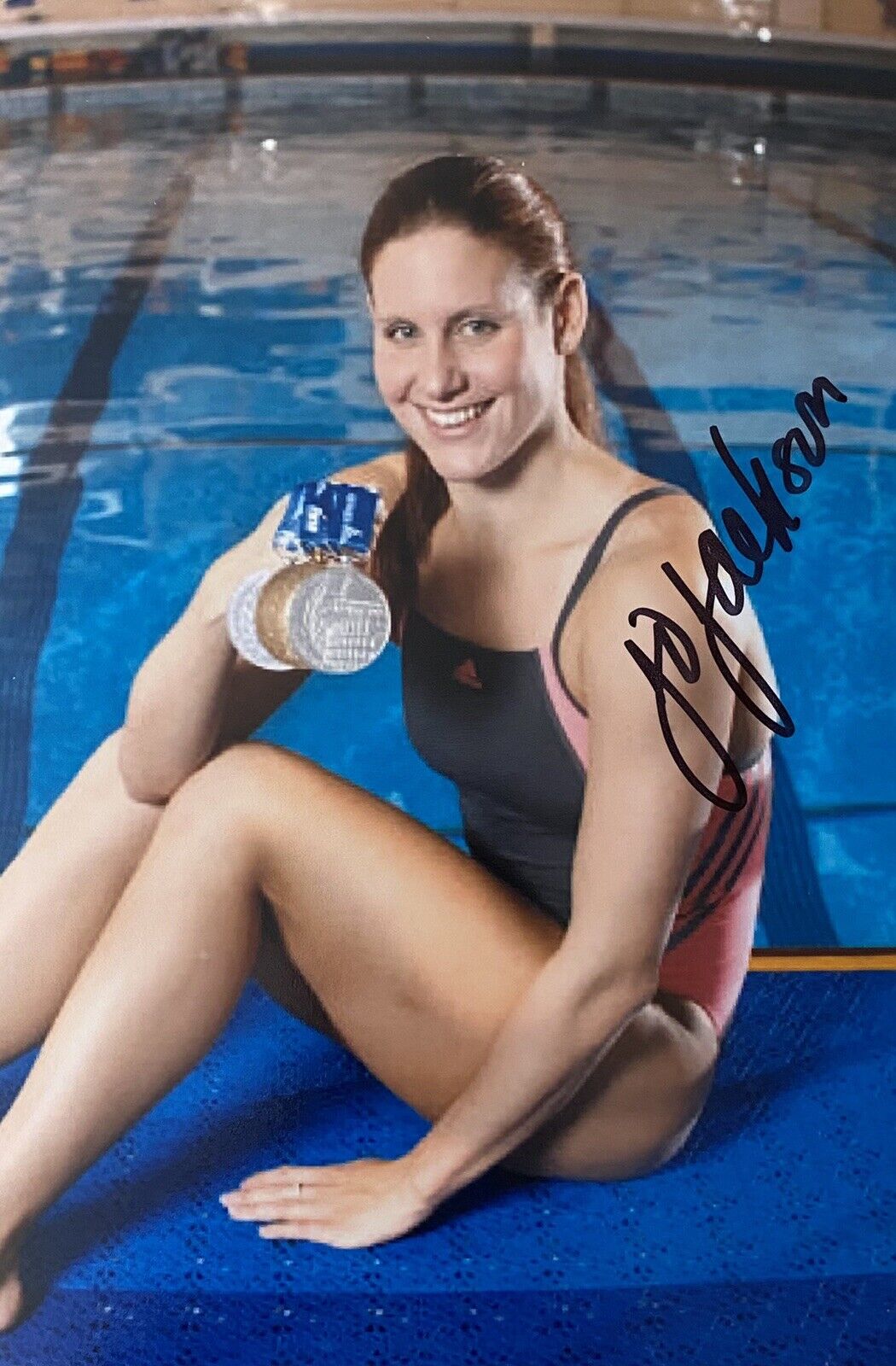 Jo Jackson Genuine Hand Signed 6X4 Photo Poster painting - Team GB - Olympics - Swimmer 7