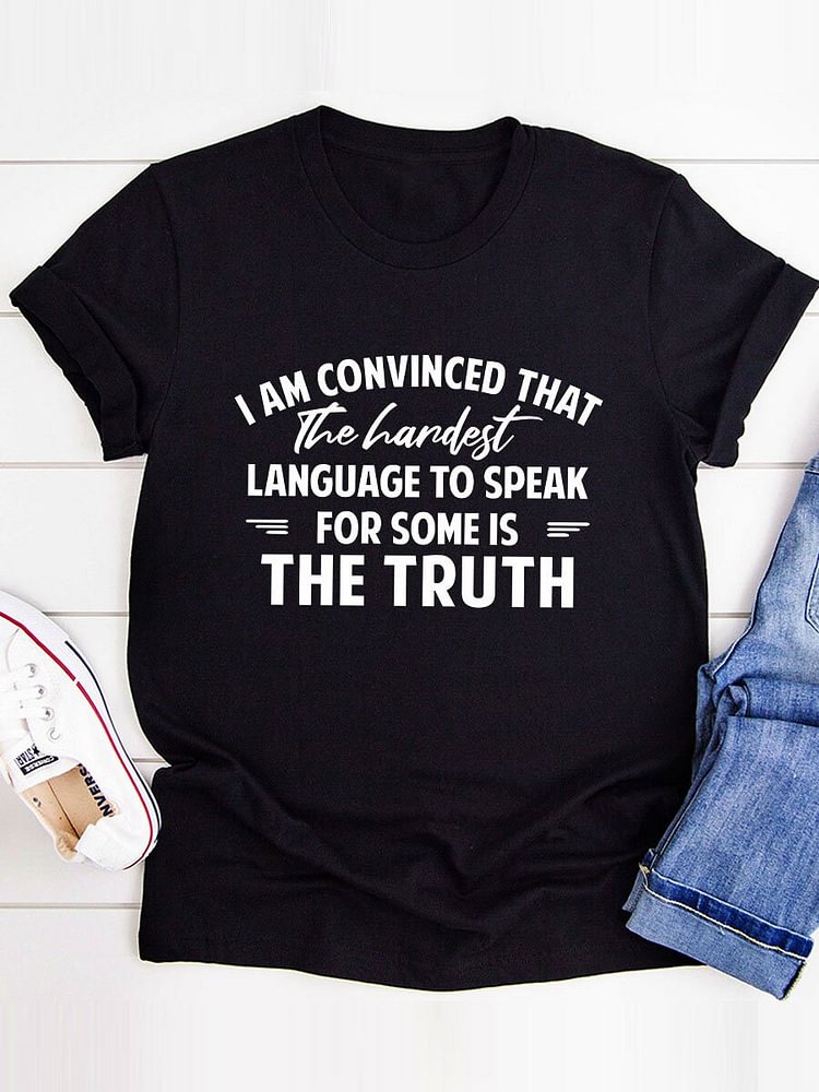 Bestdealfriday The Hardest Language To Speak Cotton Shirts Tops