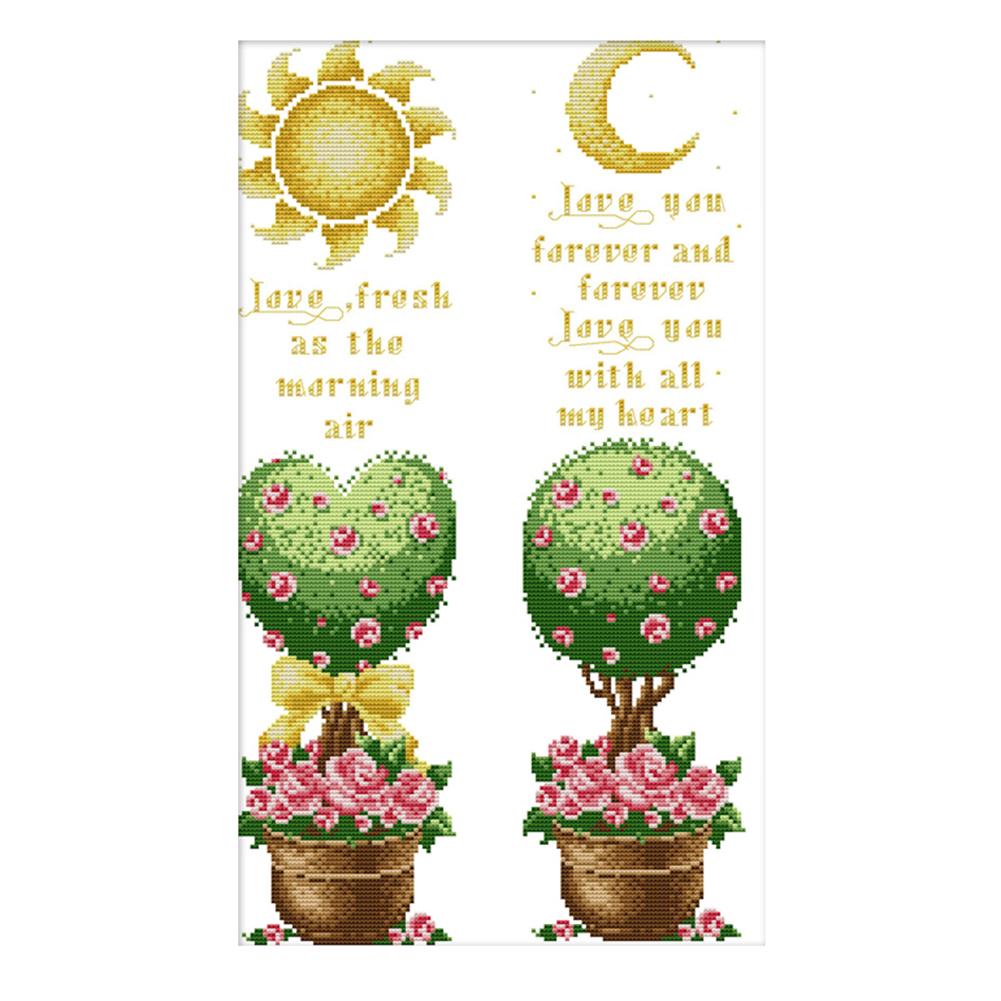 

Sun Moon Love - 14CT Stamped Cross Stitch - 48*31cm, 501 Original