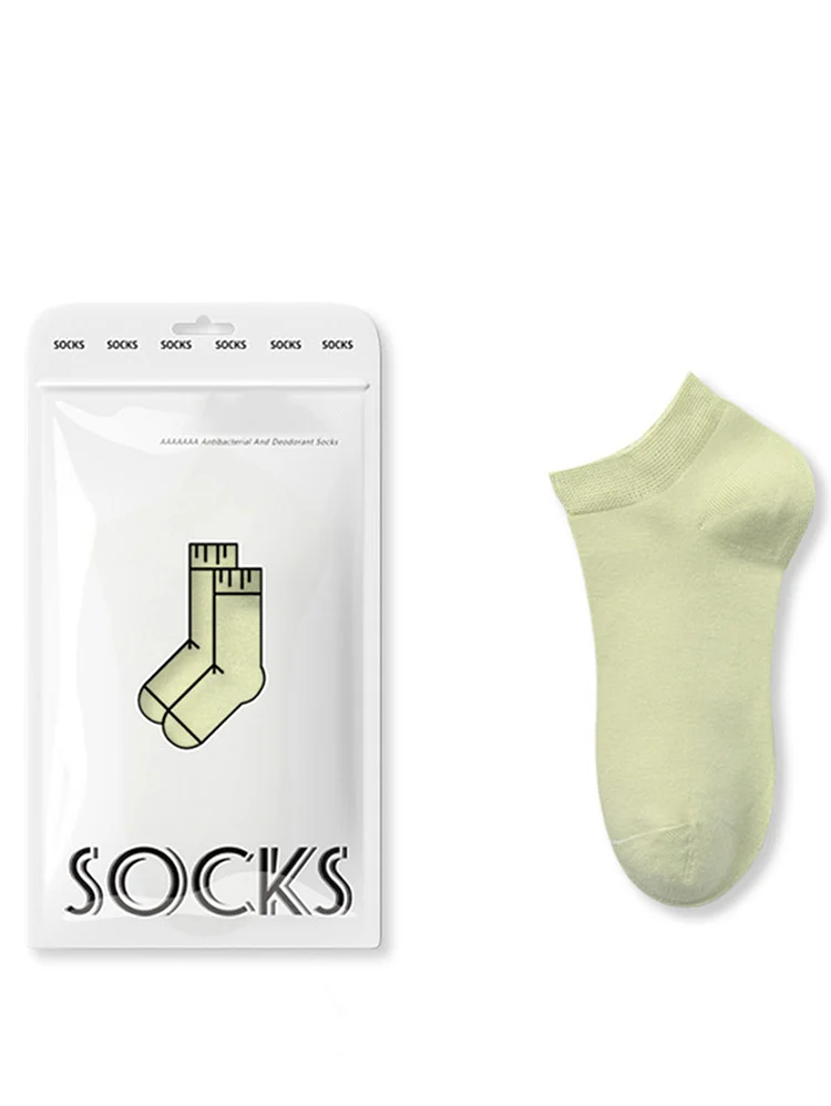 Simple Antibacterial Anti-odor Cotton Low Cut Socks