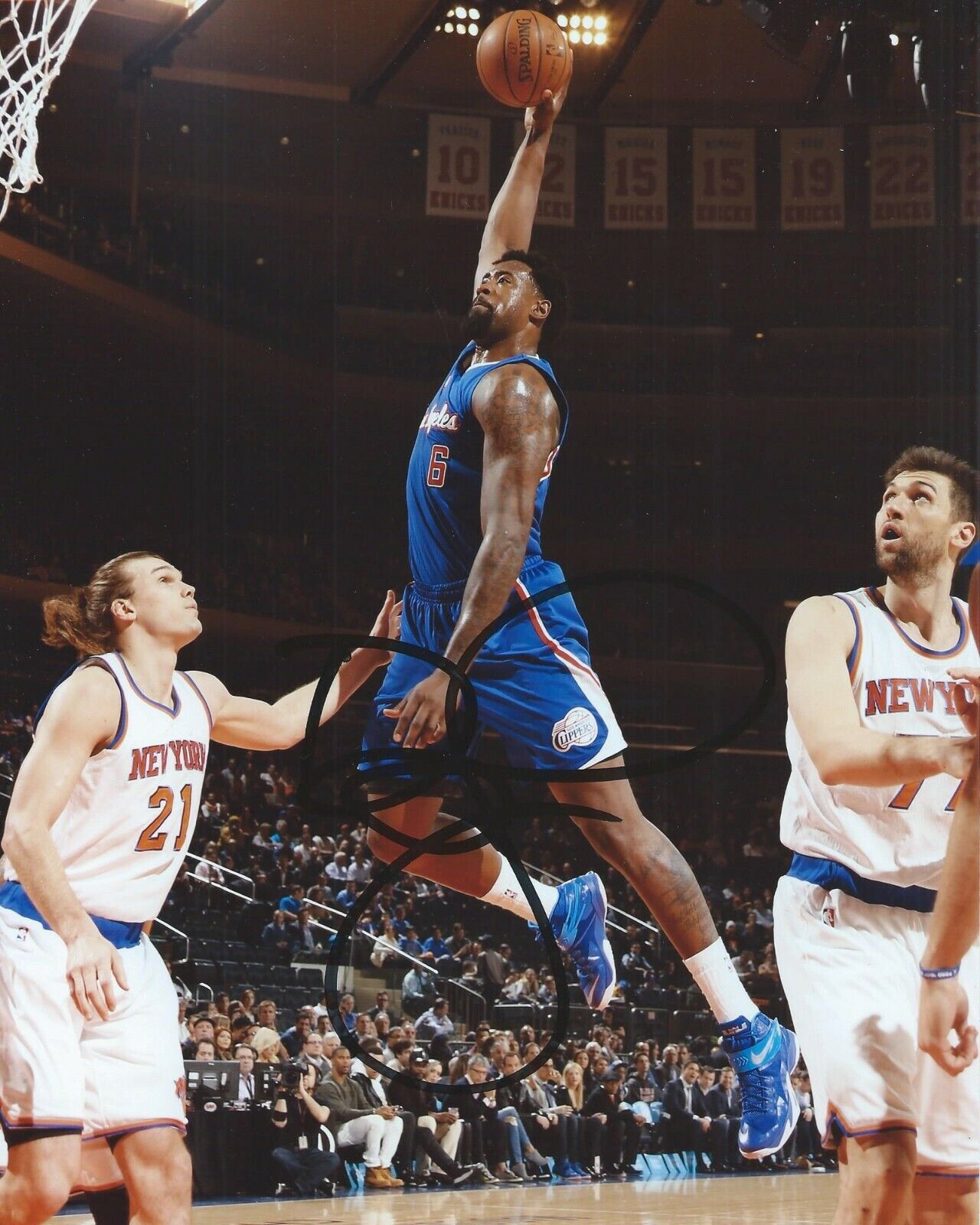 DeAndre Jordan Signed 8x10 Photo Poster painting Los Angeles Clippers Autographed COA B